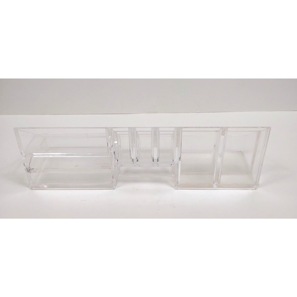Home Basics 14 Section Clear Cosmetic and Jewelry Holder Organizer Vanity Storag - Picture 10 of 12